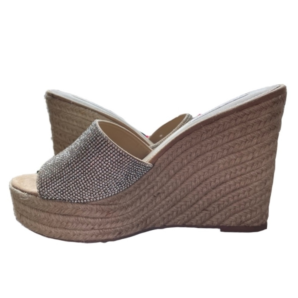 Steve Madden rhinestone bling wedges